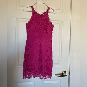 Life of the party dress, lace cut out detail